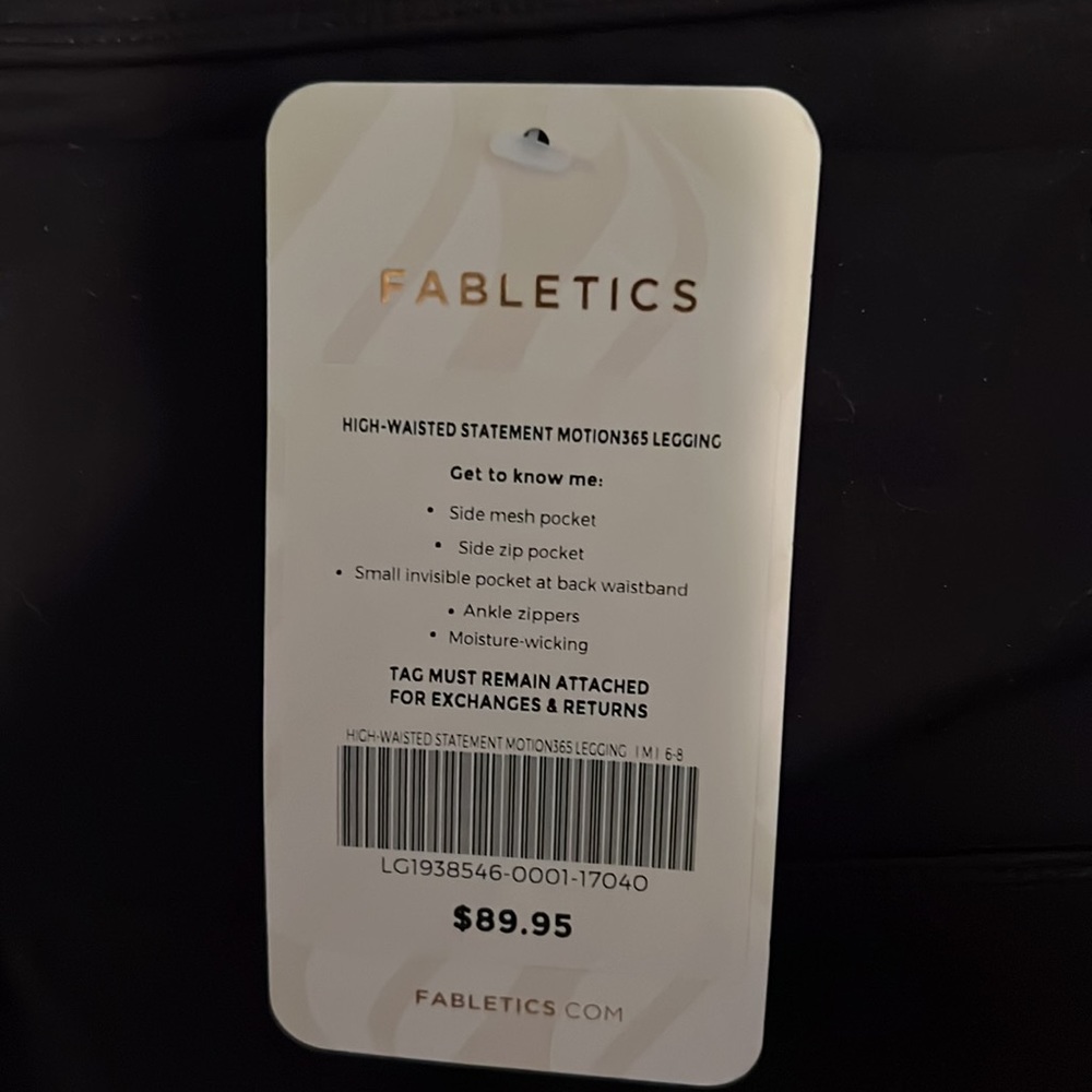 NWT Fabletics - Black workout Leggings - Highwaisted - Picture 2 of 9